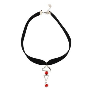Peruvian Inspired Jewelry Design Inka Cross “Chakana” Pendant Chocker - EvelynBrooksDesigns