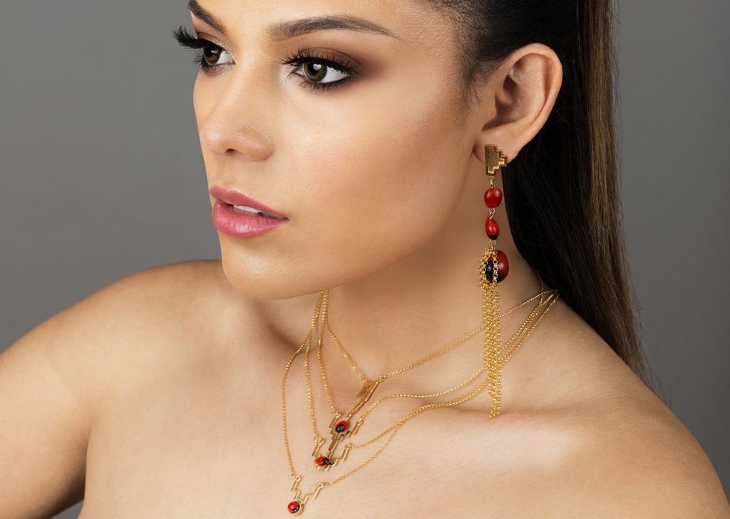 Peruvian Inspired Jewelry Design Inka Cross “Chakana” Pendant Necklace 16"-18" - EvelynBrooksDesigns