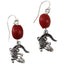 Powerful Alligator Dangle Silver Earrings w/Meaningful Good Luck Huayruro Seeds - EvelynBrooksDesigns