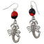 Powerful Scorpio Dangle Silver Earrings w/Meaningful Good Luck Huayruro Seeds