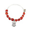 Protection Guardian Angel Charm Bangle/Bracelet for Women w/Huayruro Red Seed Beads