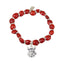 Protection Guardian Angel  Charm Stretchy Bracelet w/Meaningful Good Luck Huayruro Seeds