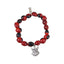 Protection Guardian Angel Charm Stretchy Bracelet w/Meaningful Good Luck Huayruro Seeds