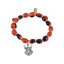 Protection Guardian Angel Charm Stretchy Bracelet w/Meaningful Good Luck Huayruro Seeds