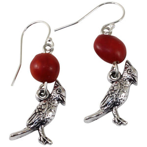 Remember ME Hummingbird Dangle Earrings For Women - Huayruro Red Seed - Handmade Jewelry - EvelynBrooksDesigns