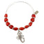Scorpion Charm Ajustable Bangle/Bracelet for Women w/Huayruro Red Seed - EvelynBrooksDesigns
