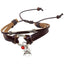 Spider Charm Adjustable  Leather Bracelet for Women w/Huayruro Seed