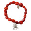 Spider Charm Stretchy Bracelet w/Meaningful Good Luck, Prosperity, Love Huayruro Seeds