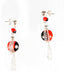 Sterling Silver Dangle Long Drop Red & Black Good Earrings - EvelynBrooksDesigns