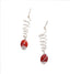 Sterling Silver/ Gold Filled Dangle Long Drop Red Good Luck Earrings - EvelynBrooksDesigns
