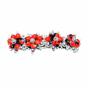 Stylish & Elegant Bridal Hair Clip Accesories w/Meaningful Huayruro Seed Beads - EvelynBrooksDesigns