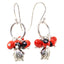Symbol of Good Luck  Ladybug Dangle Silver Earrings w/Meaningful Good Luck Huayruro Seeds