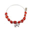 Tiger Charm Adjustable Bangle/Bracelet for Women w/Huayruro Red Seed Beads - EvelynBrooksDesigns