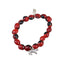 Tiger/Puma Charm Stretchy Bracelet w/Meaningful Good Luck, Prosperity, Love Huayruro Seeds