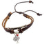 Tree of  Life  Charm Leather Adjustable Bracelet w/Meaningful Good Luck Huayruro Seeds