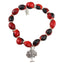 Tree of Life Charm Stretchy Bracelet w/Meaningful Good Luck, Prosperity, Love Huayruro Seeds